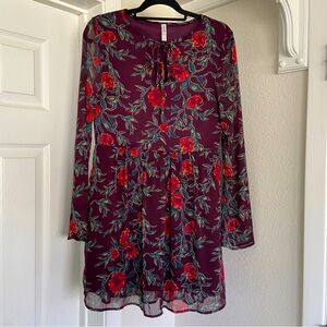 Floral Maroon Dress 🥀